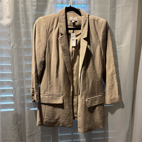 LOFT Jackets & Blazers - LOFT Taupe Open-Front Blazer Jacket